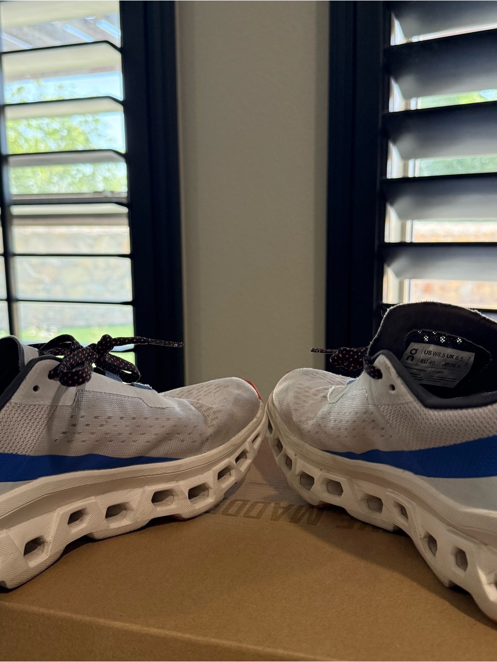 On Running White and Blue Cloudtec Sneakers - Picture 8 of 8
